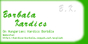 borbala kardics business card